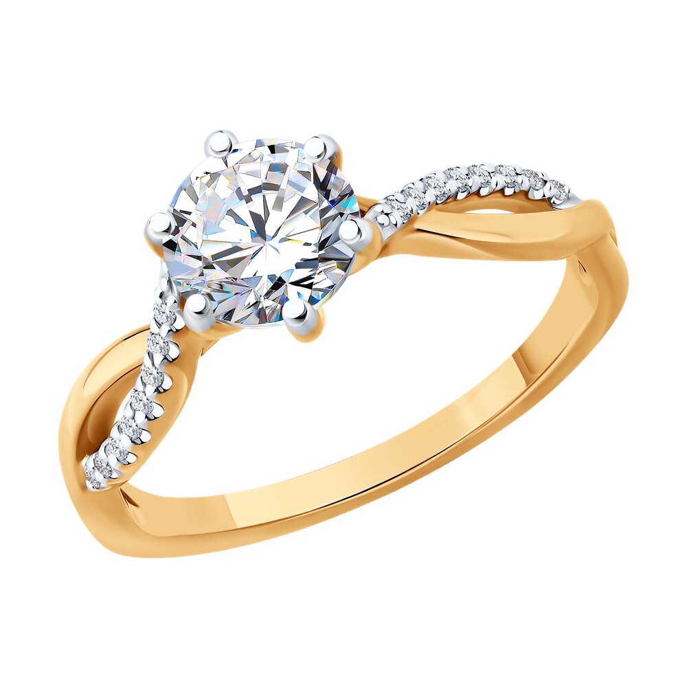 Кольцо SOKOLOV из золота с бриллиантами выращенными 324990₽