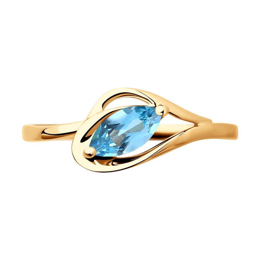 Кольцо SOKOLOV из золота с топазом, фото 2