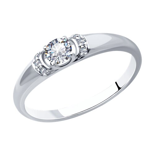 Кольцо из серебра с swarovski zirconia