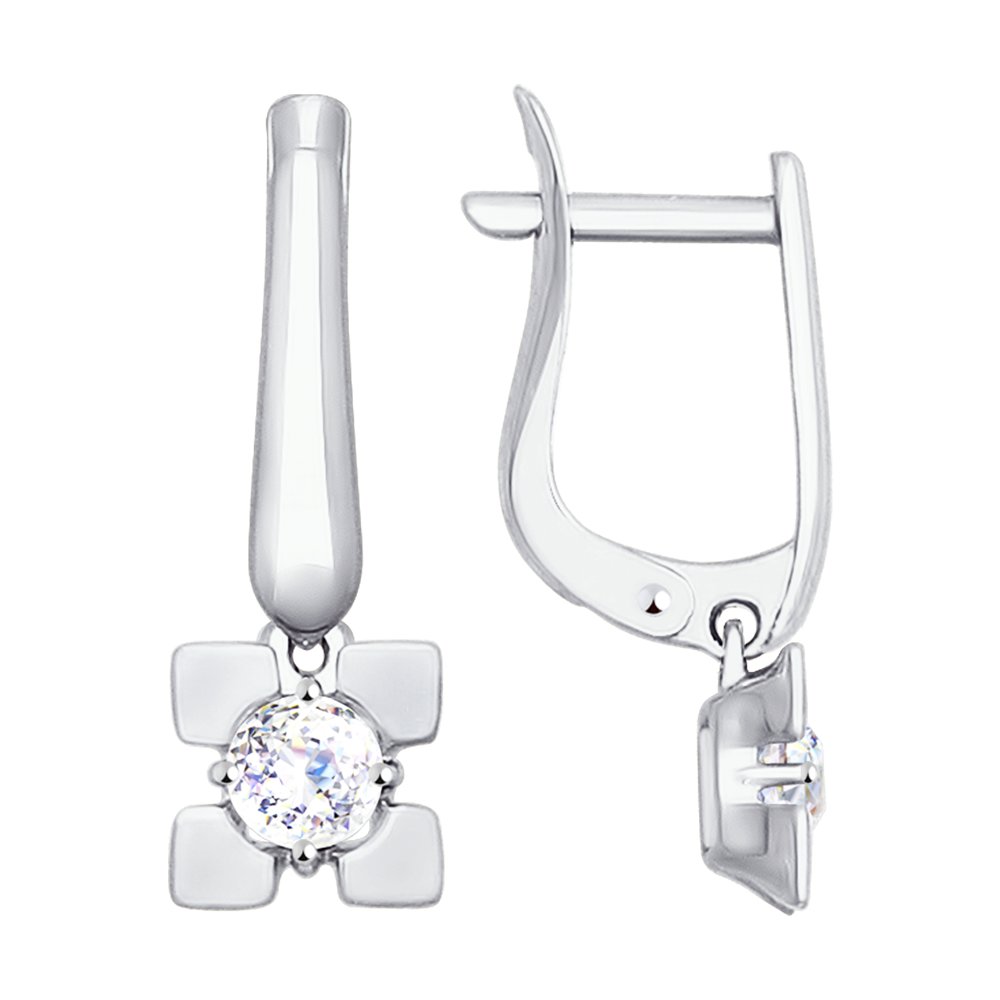 

Серьги SOKOLOV из белого золота со Swarovski Zirconia