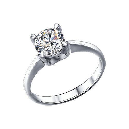 

Помолвочное кольцо SOKOLOV из серебра с фианитом