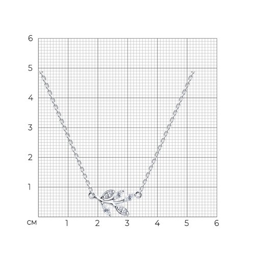 Колье из серебра с фианитами - фото 4