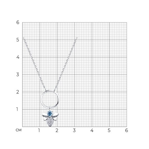 Колье из серебра с фианитами - фото 4