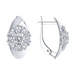 Серьги из серебра со Swarovski Zirconia