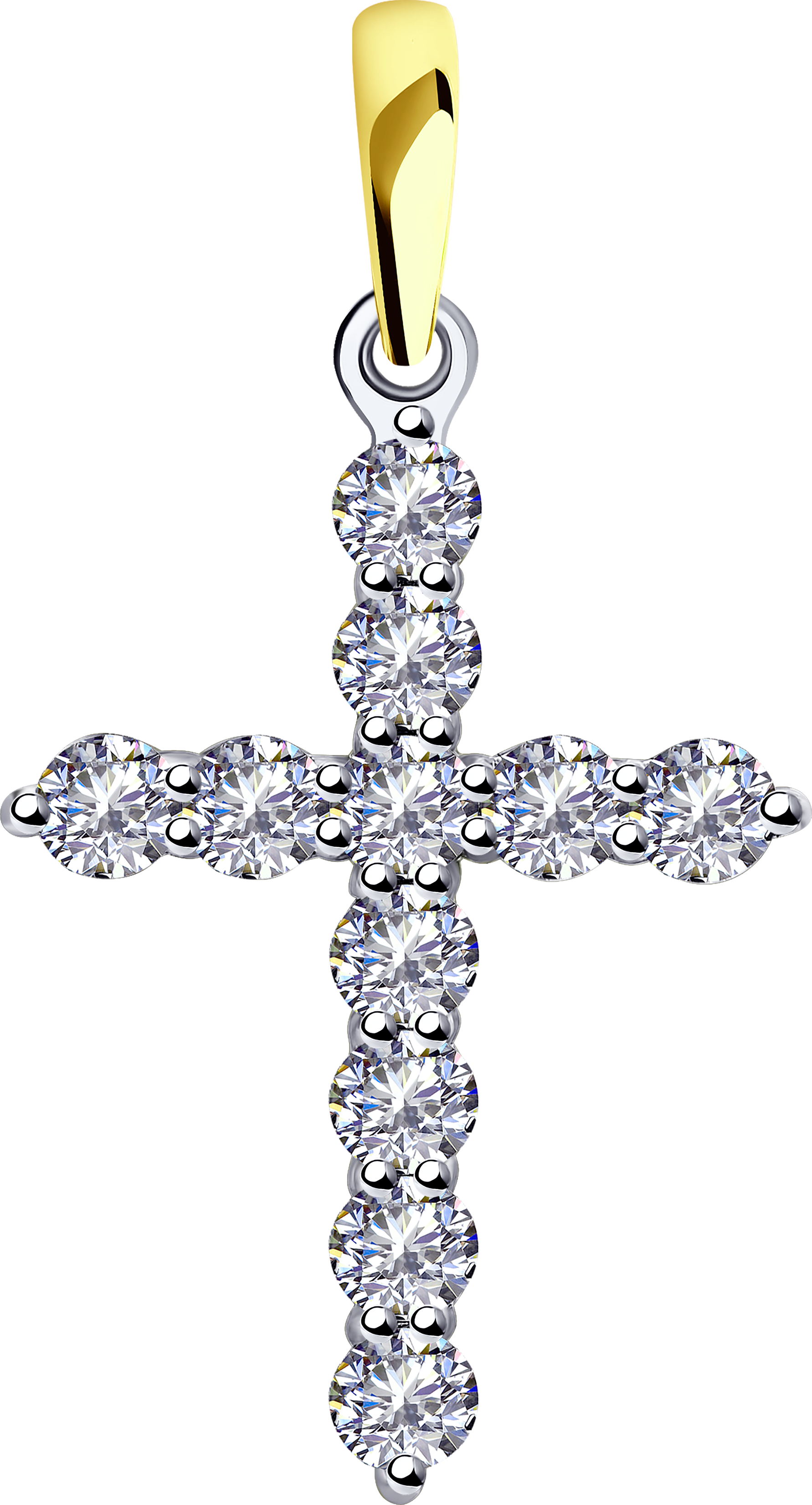 Подвеска SOKOLOV Diamonds из комбинированного золота с бриллиантами