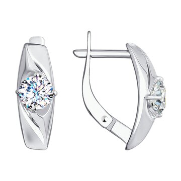 Серьги SOKOLOV из белого золота с фианитами 15200₽