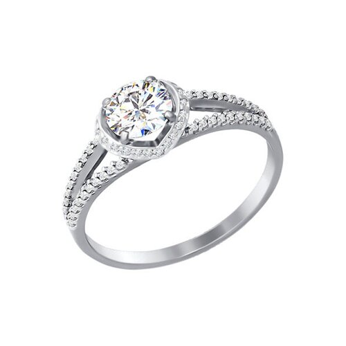 

Помолвочное кольцо SOKOLOV из белого золота с swarovski zirconia