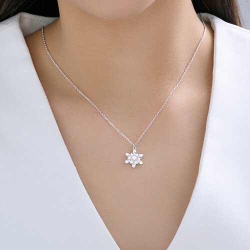 Колье из серебра с фианитами - фото 3