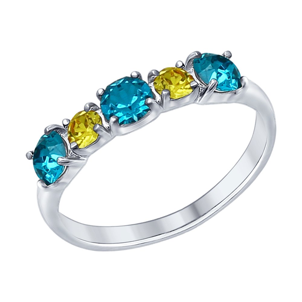 

Cеребряное кольцо с кристаллами Swarovski SOKOLOV