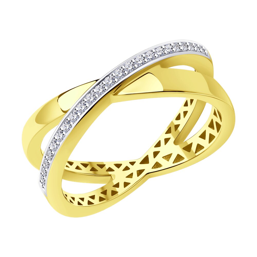 Кольцо SOKOLOV Diamonds из желтого золота с бриллиантами