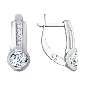 Серьги SOKOLOV из белого золота с фианитами 21500₽