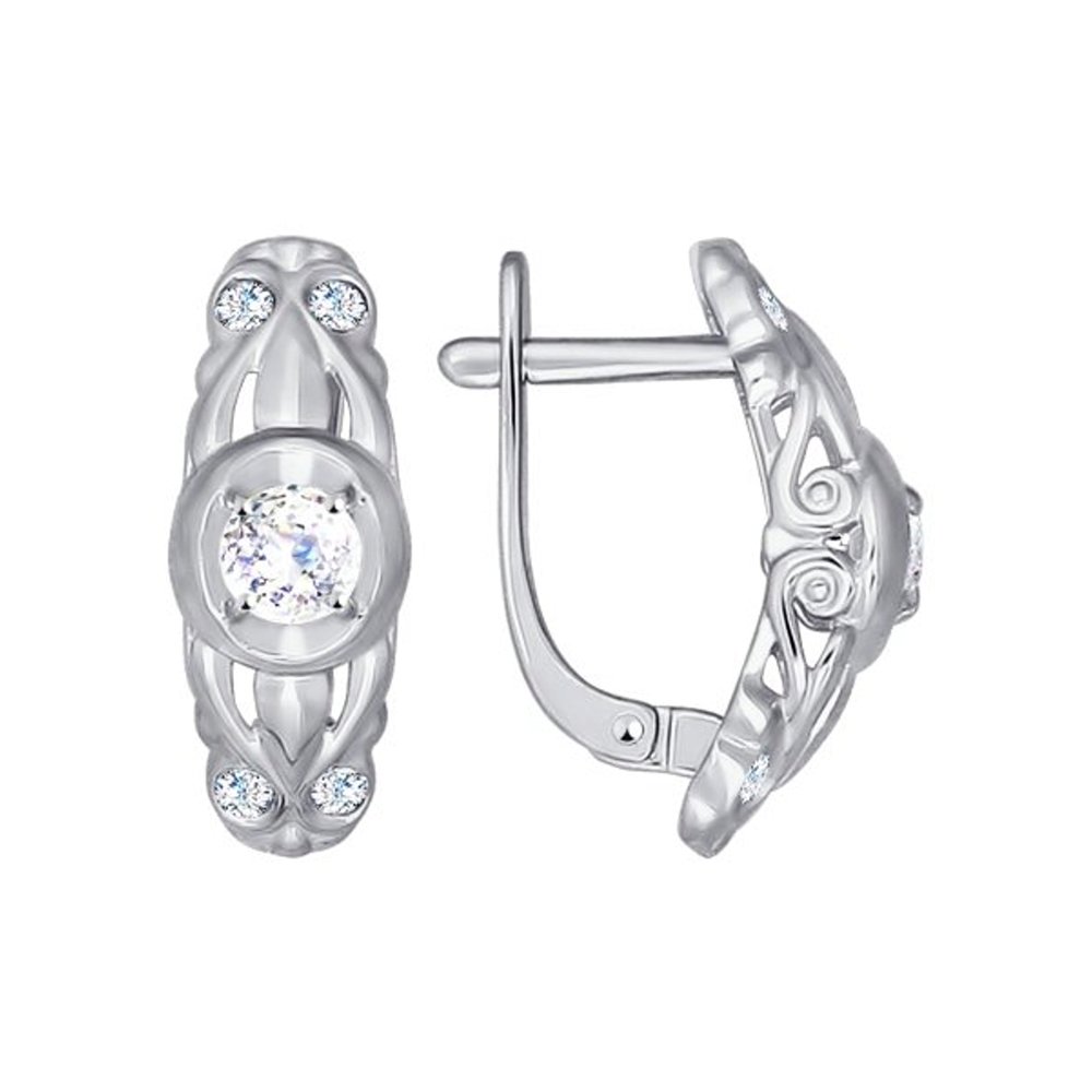 

Серьги SOKOLOV из белого золота со Swarovski Zirconia