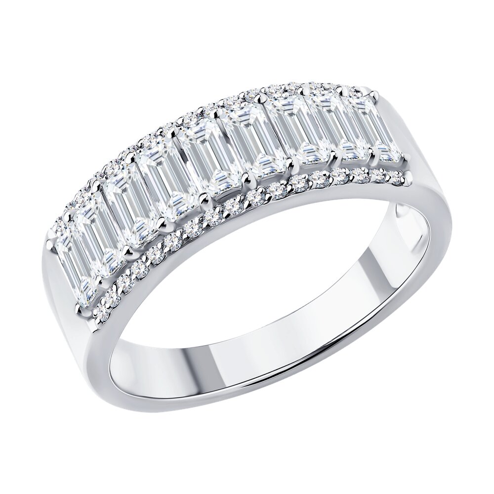 Кольцо SOKOLOV из белого золота с бриллиантами выращенными 399990₽