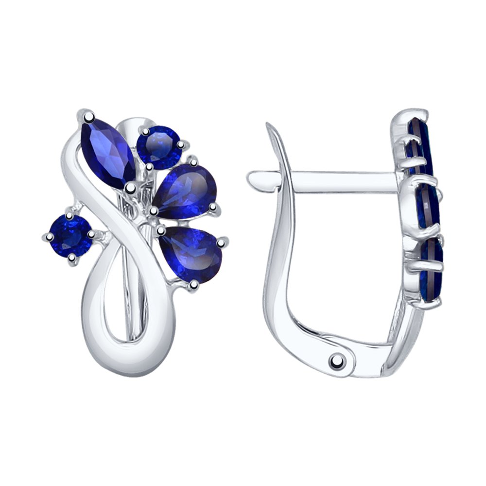 

Серьги SOKOLOV из белого золота с синими корундами