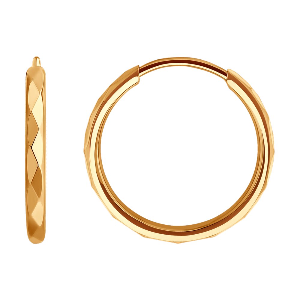 Серьги конго SOKOLOV из золота с алмазной гранью 13050₽