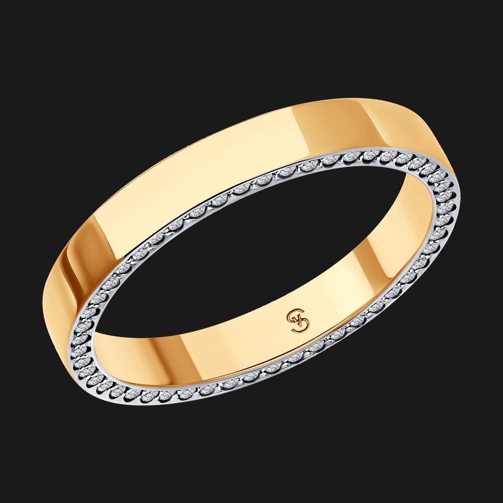 Обручальное кольцо SOKOLOV из золота с бриллиантами, фото 4