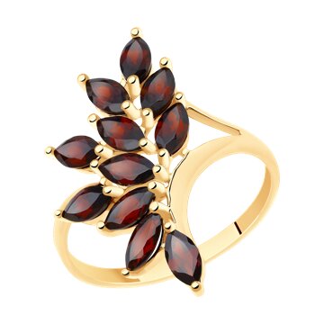 Кольцо SOKOLOV из золота с гранатами 16000₽