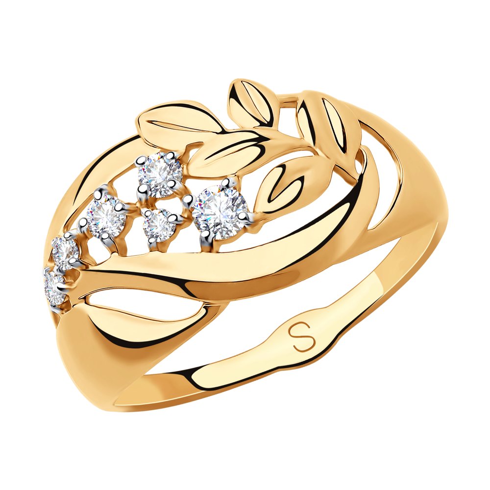 SOKOLOV кольцо из золота с фианитами 018238