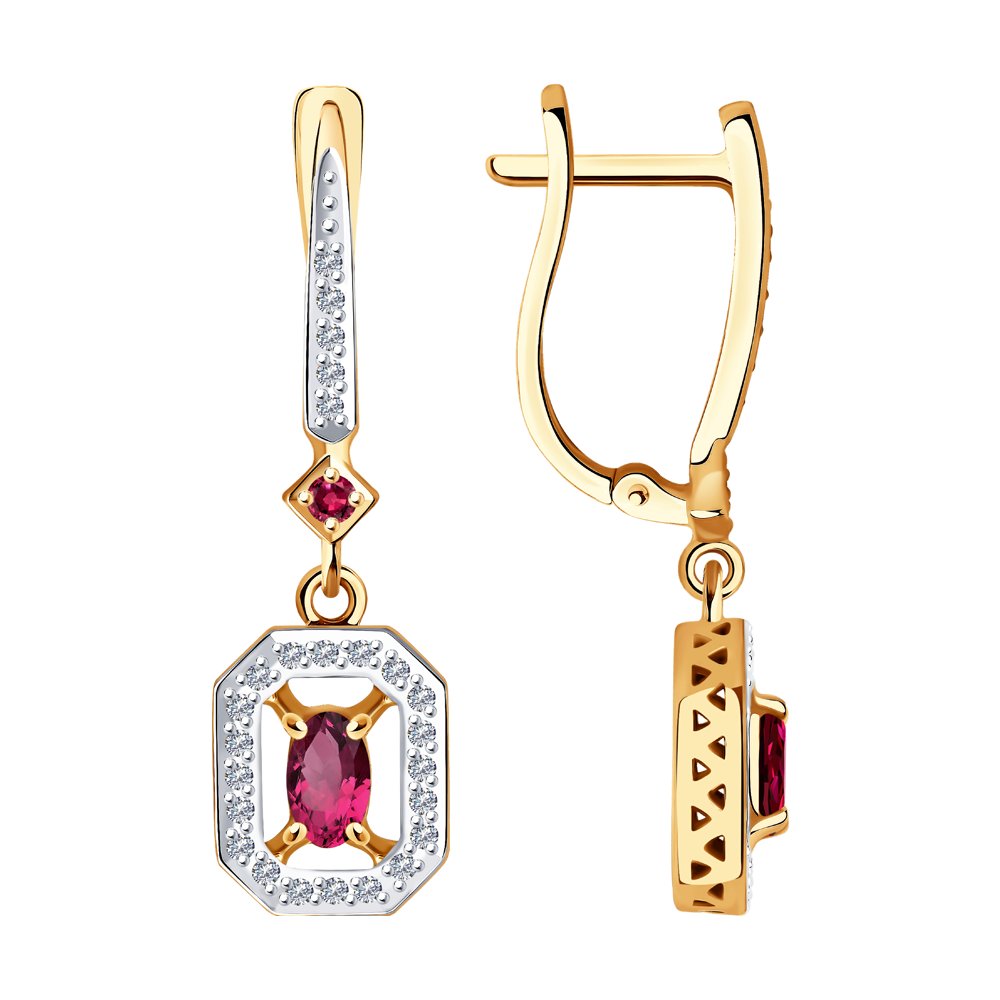 

Серьги SOKOLOV Diamonds из золота с бриллиантами и рубинами