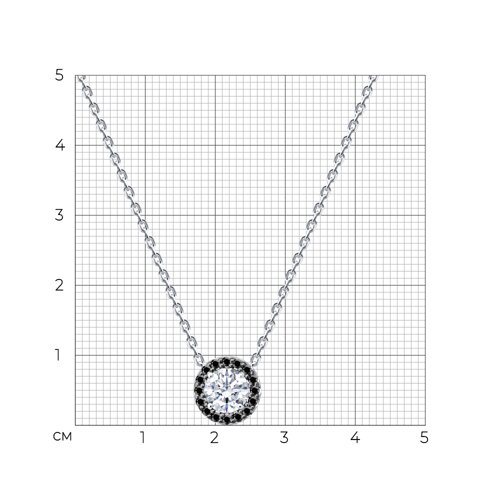 Колье из серебра с фианитами - фото 5
