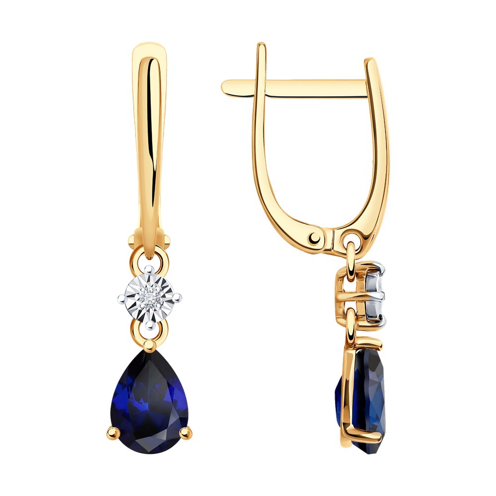 

Серьги SOKOLOV Diamonds из комбинированного золота с бриллиантами и корундами