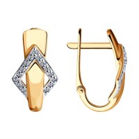 Серьги из золота с фианитами