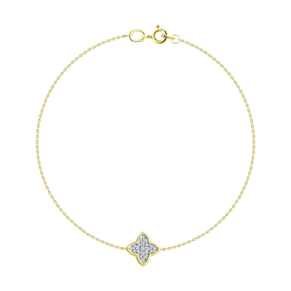 Браслет SOKOLOV из желтого золота с фианитами 64990₽