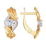 Серьги из золота с фианитами