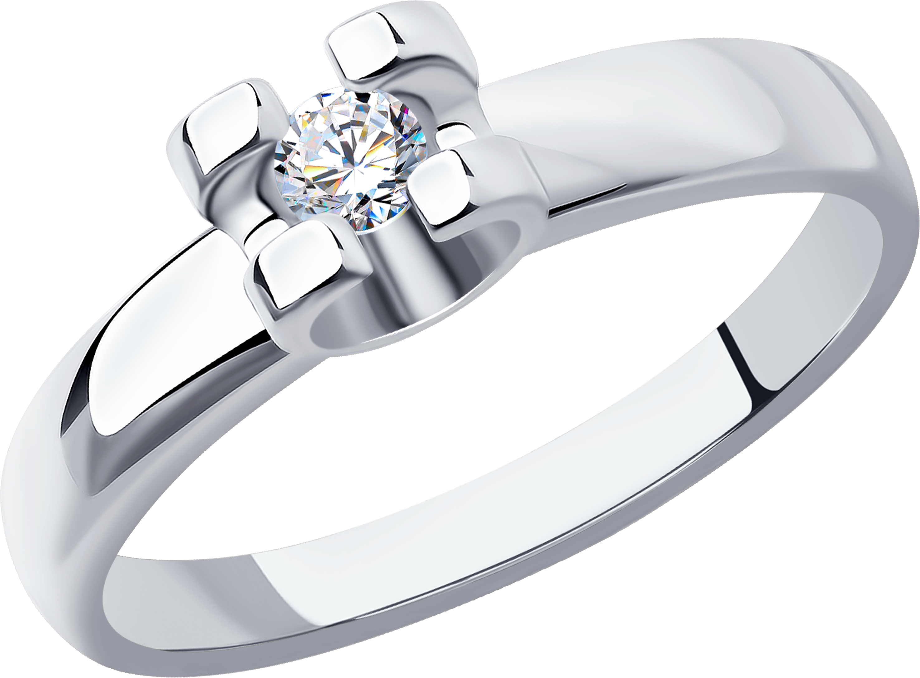 Кольцо SOKOLOV Diamonds из платины с бриллиантом