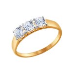 Кольцо из золота со Swarovski Zirconia
