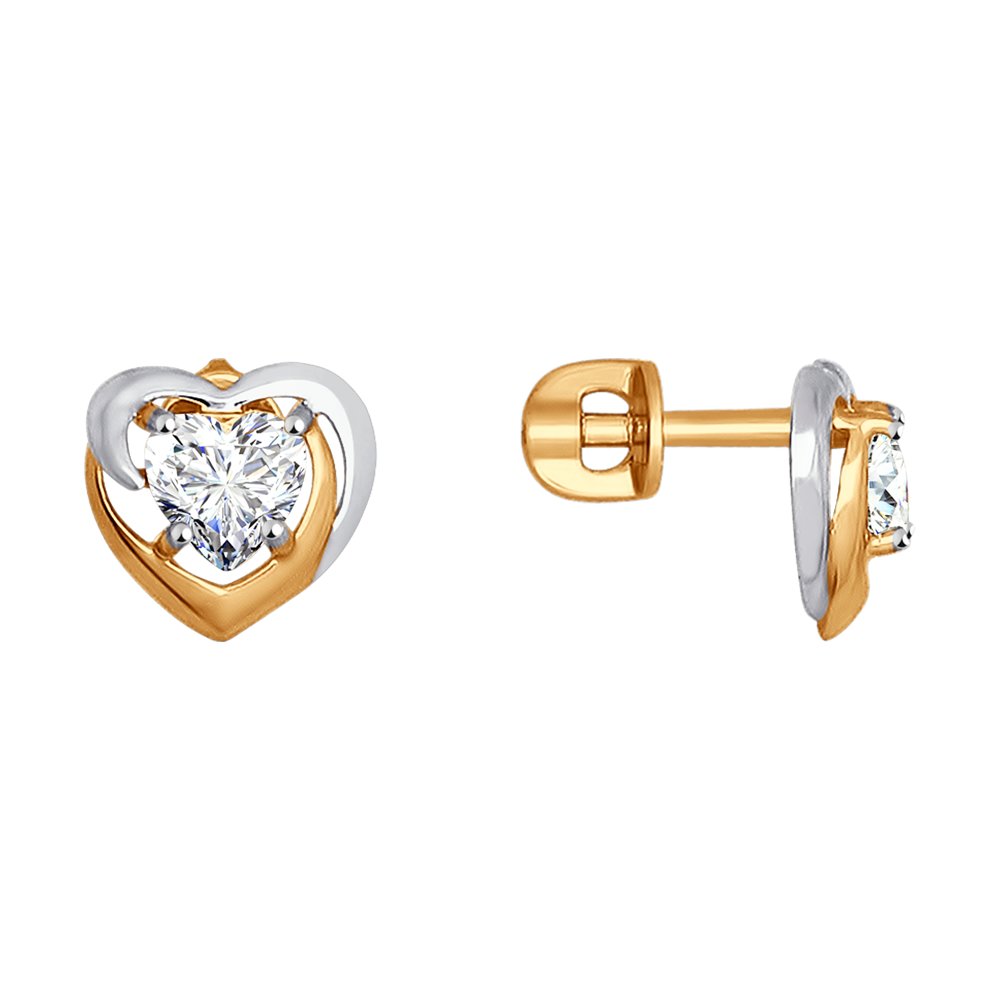 

Серьги-пусеты SOKOLOV из золота со Swarovski Zirconia