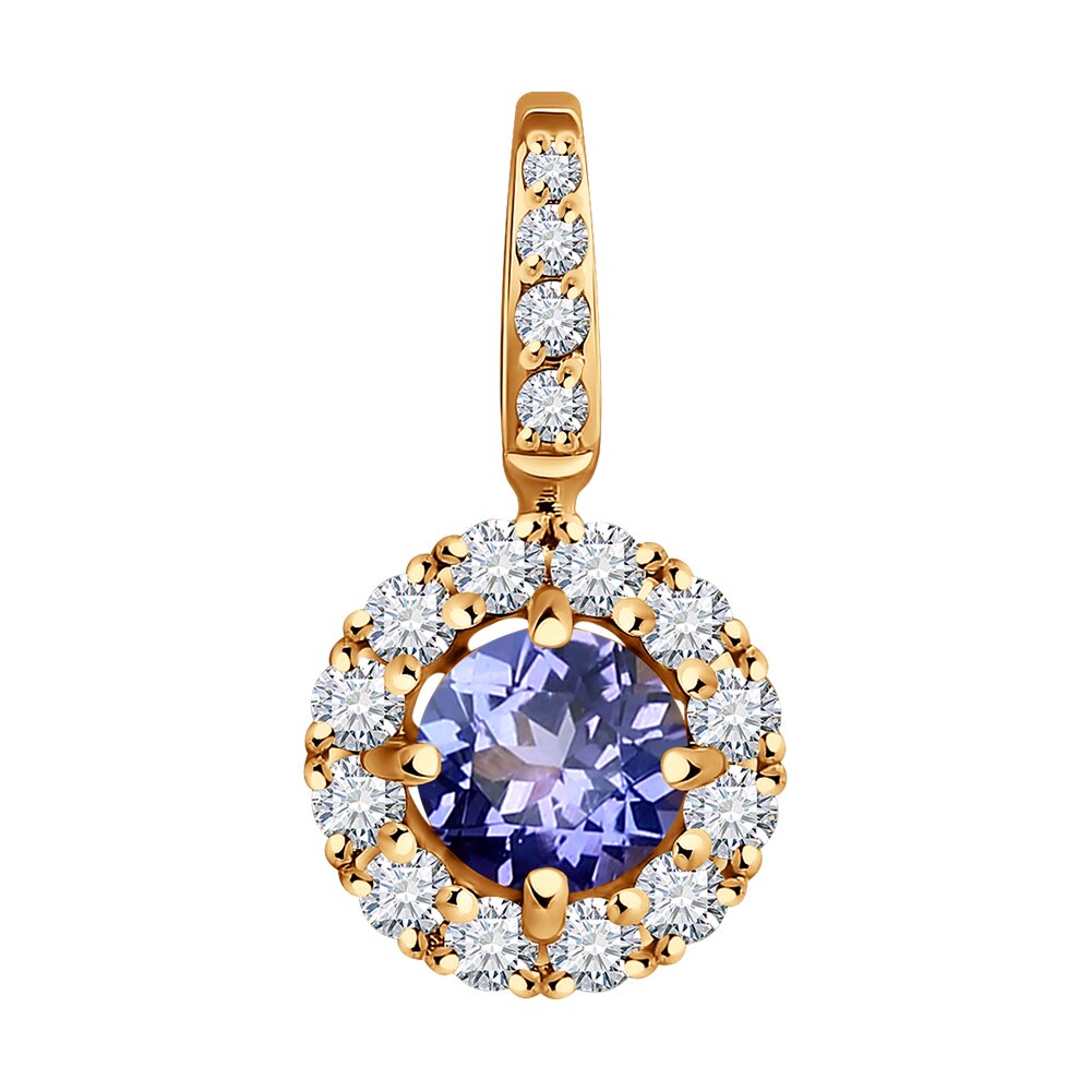

Подвеска SOKOLOV Diamonds из золота с бриллиантами и танзанитом