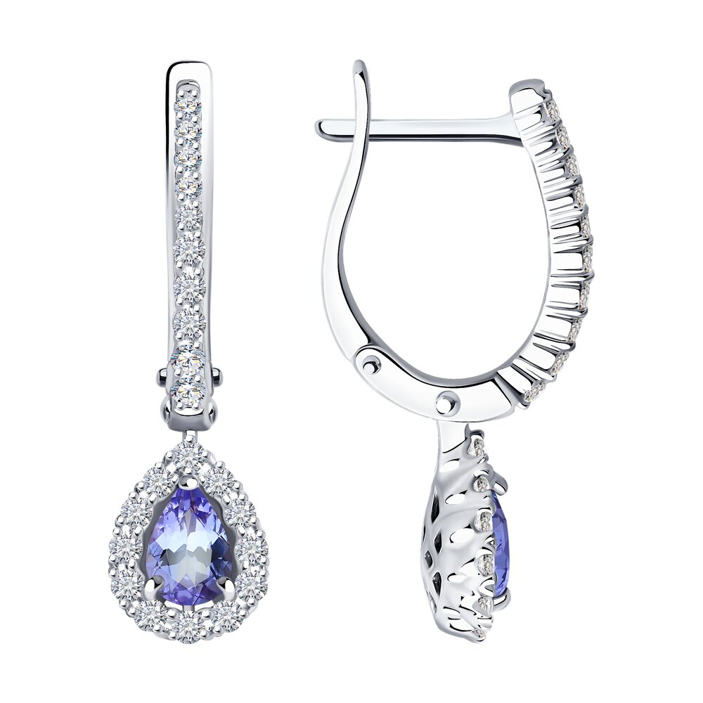 

Серьги SOKOLOV Diamonds из белого золота с бриллиантами и танзанитами