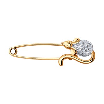 Брошь SOKOLOV из золота с фианитами 8750₽