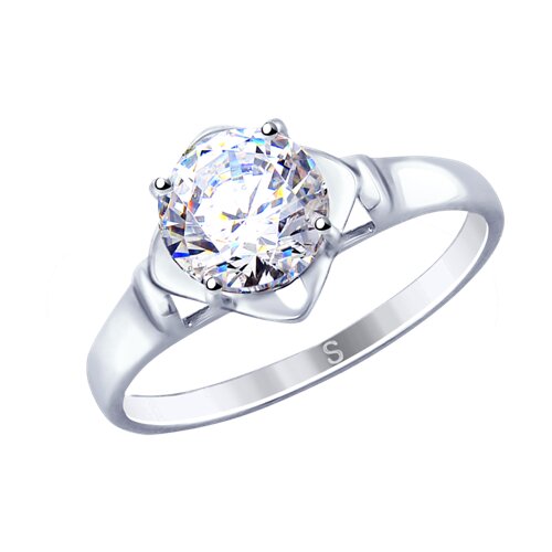 Кольцо из серебра со Swarovski Zirconia (89010112) - фото