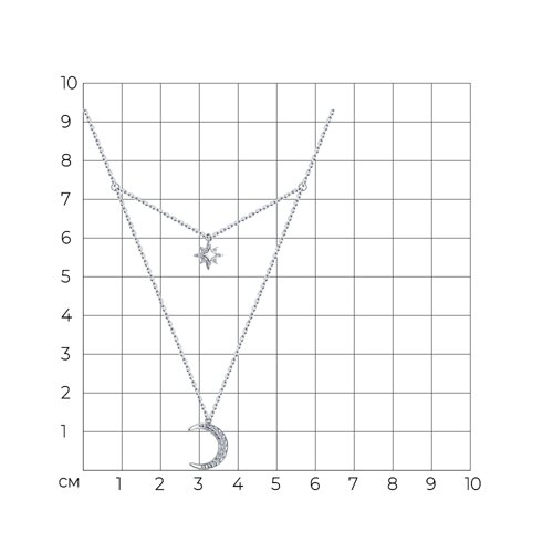 Колье из серебра с фианитами - фото 3