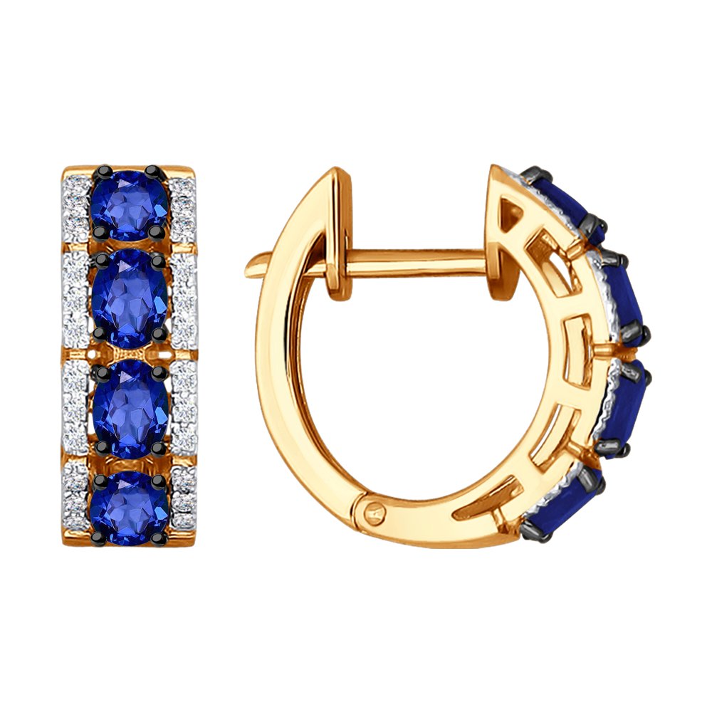 

Серьги SOKOLOV из золота с бриллиантами и сапфирами