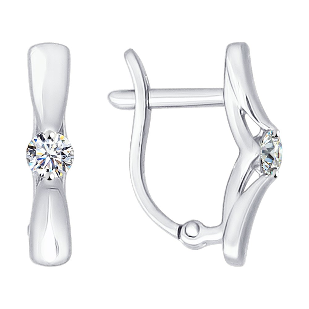

Серьги SOKOLOV из белого золота со Swarovski Zirconia