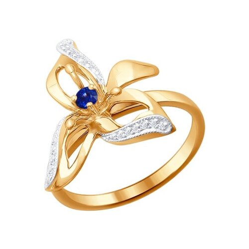 

Кольцо SOKOLOV из золота с бриллиантами и сапфиром