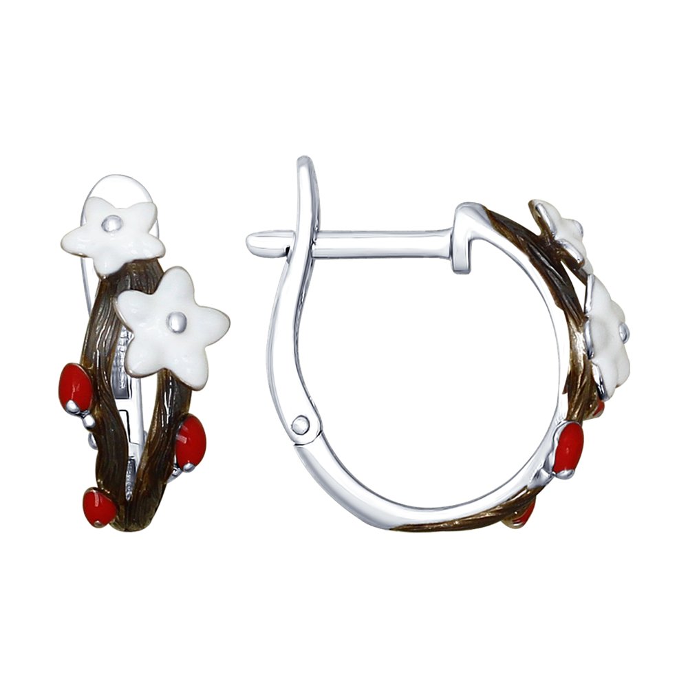 

Серьги SOKOLOV из серебра с эмалью