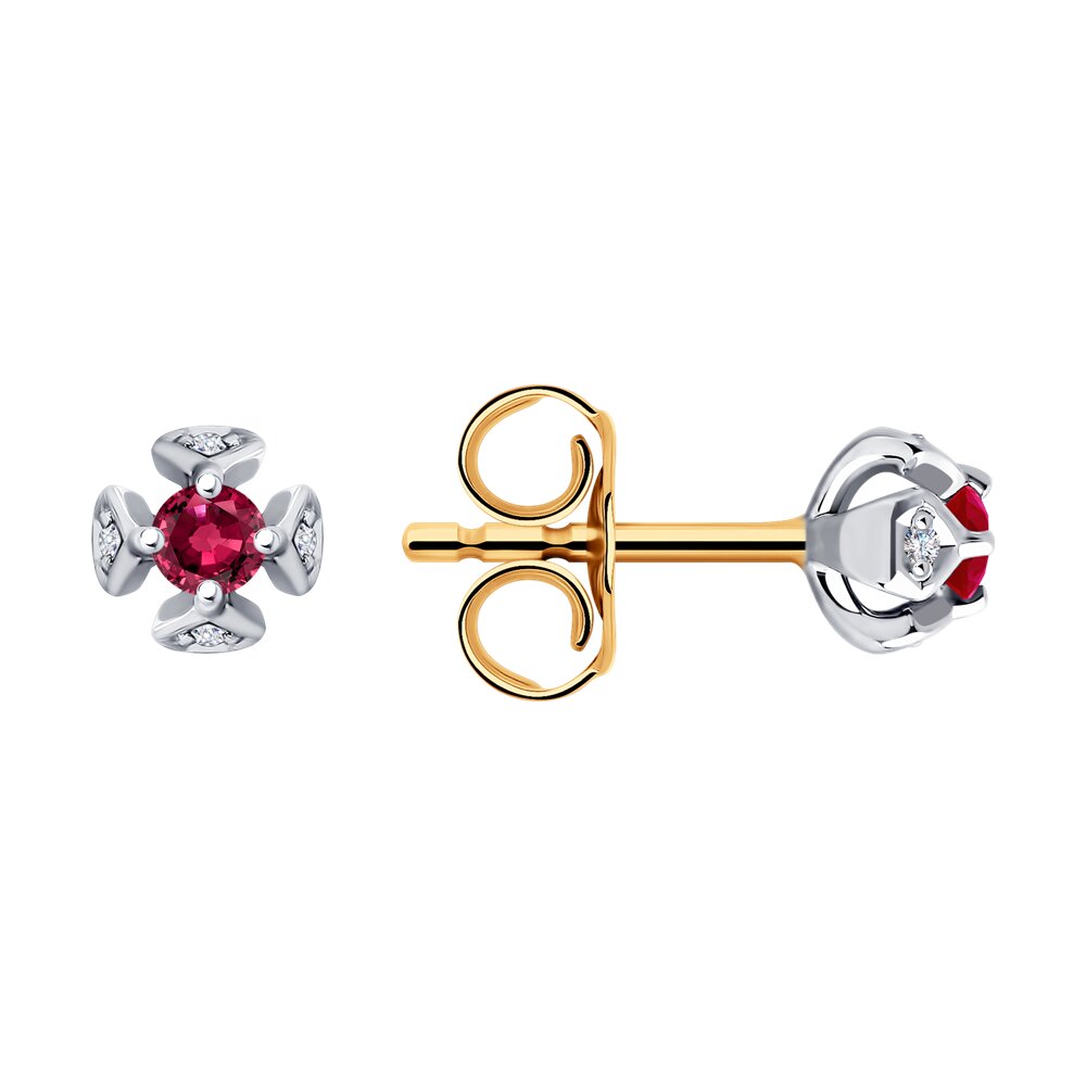 

Серьги SOKOLOV Diamonds из золота с бриллиантами и рубинами