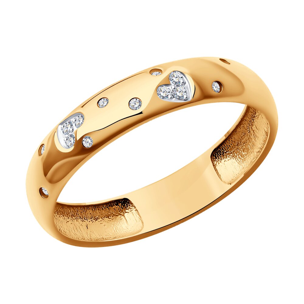

Кольцо обручальное SOKOLOV Diamonds из золота с бриллиантами