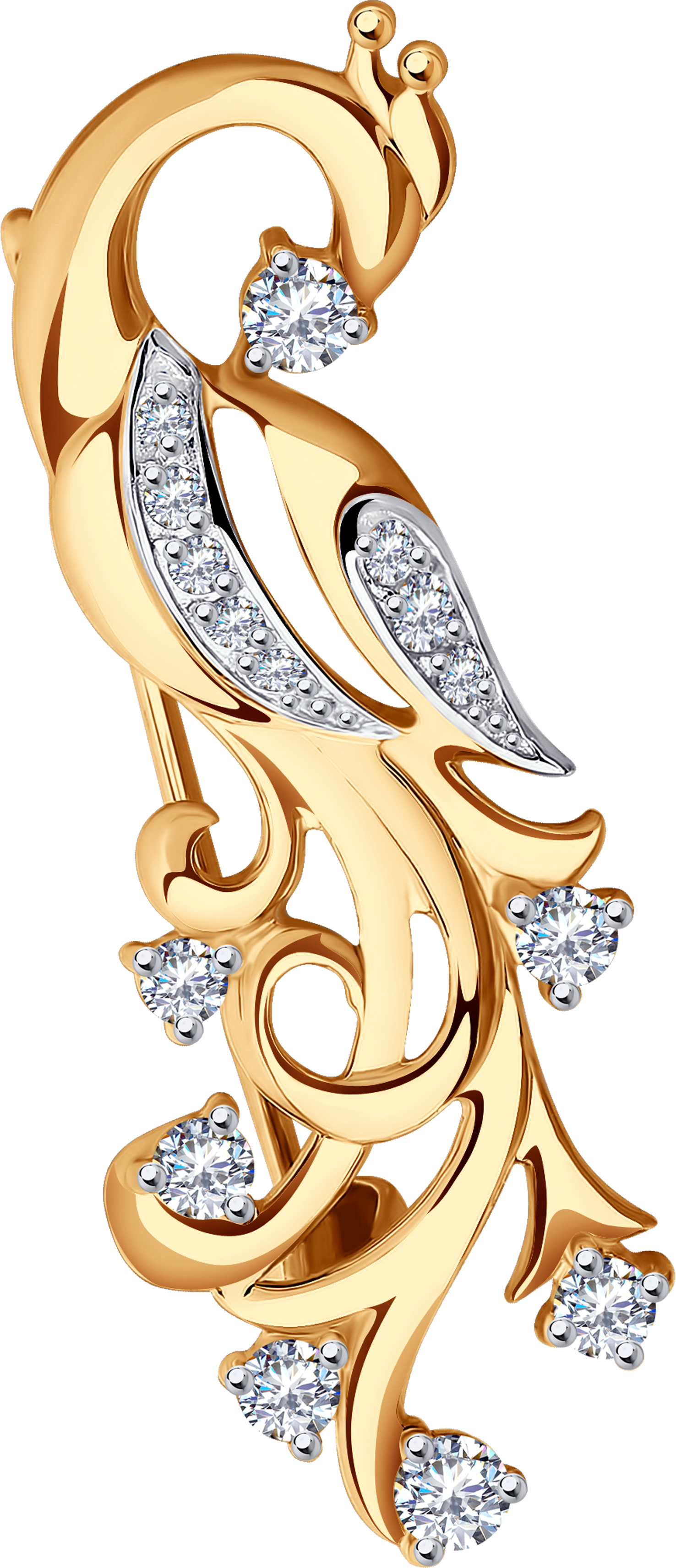 Брошь SOKOLOV из золота с фианитами 11000₽