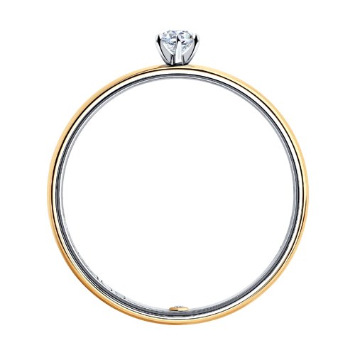 Кольцо из комбинированного золота с бриллиантами 1014043-01 SOKOLOV фото 2