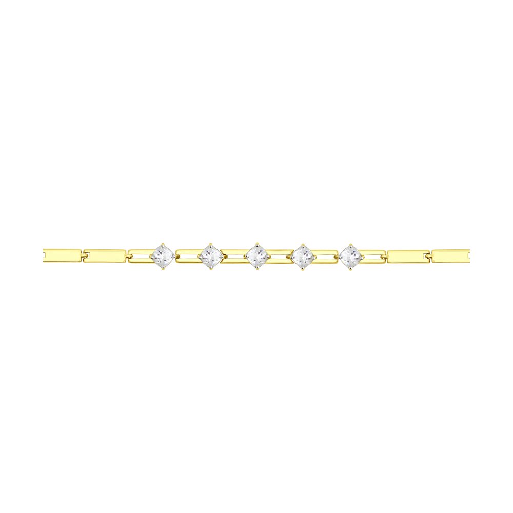 

Браслет SOKOLOV из желтого золота со Swarovski Zirconia