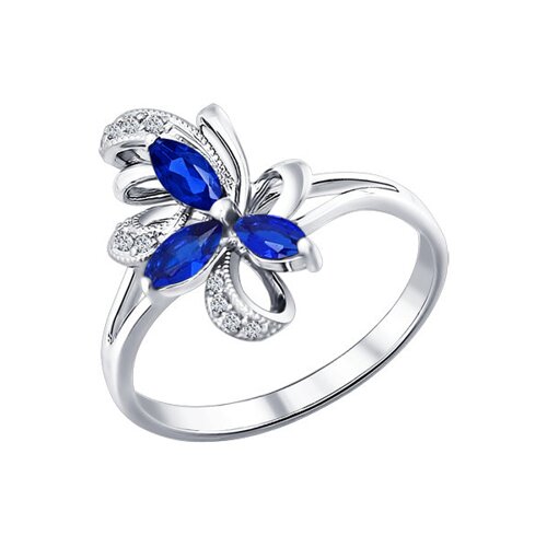 

Кольцо SOKOLOV из белого золота с бриллиантами и сапфирами