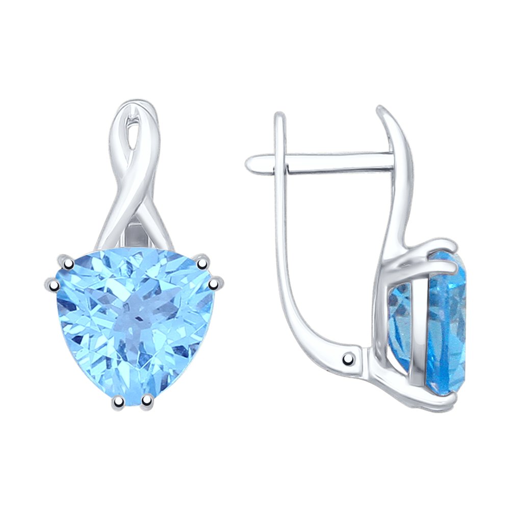 

Серьги SOKOLOV из белого золота с топазами