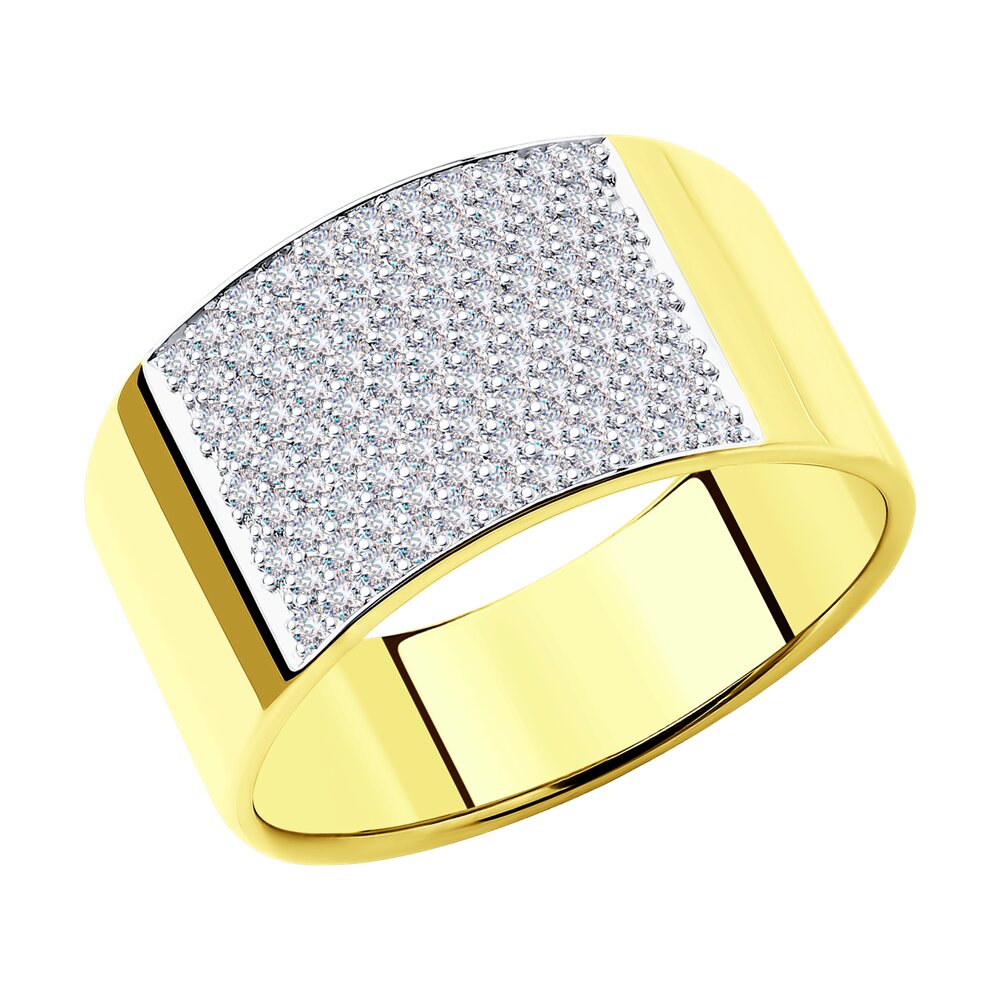 фото Кольцо sokolov diamonds из желтого золота с бриллиантами