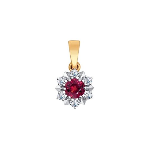 

Подвеска SOKOLOV из золота с рубином и топазами Swarovski