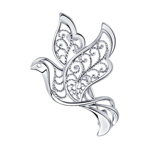 Брошь из серебра - фото 1